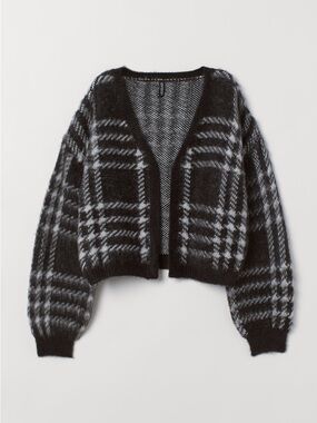 H&M Plaid Open Cardigan